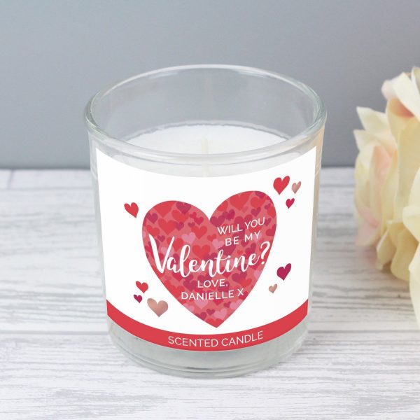 Personalised Valentine’s Day Confetti Hearts Scented Jar Candle