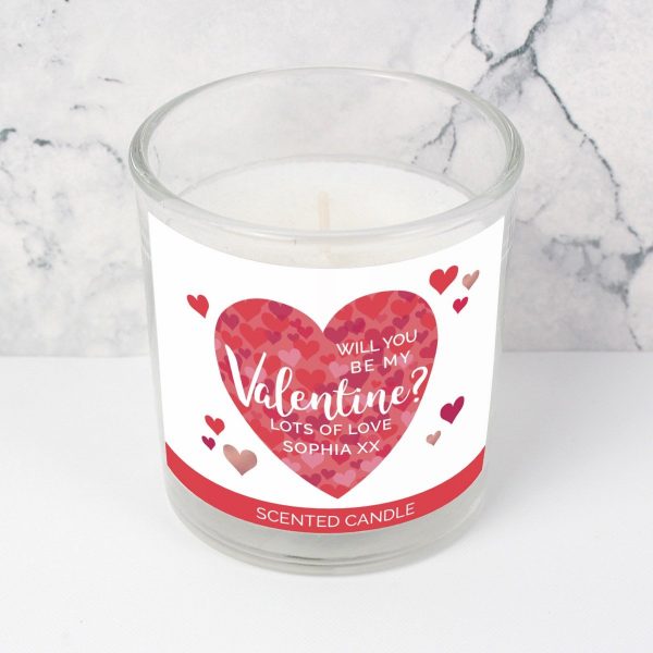 Personalised Valentine’s Day Confetti Hearts Scented Jar Candle