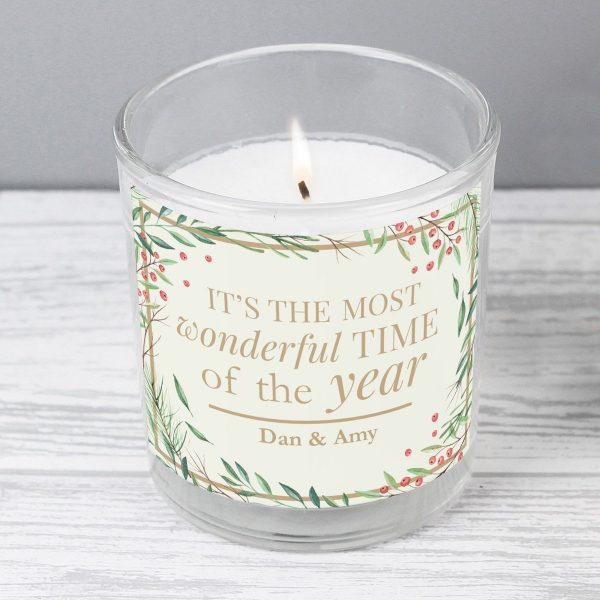 Personalised ‘Wonderful Time of The Year’ Christmas Scented Jar Candle