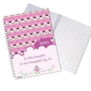Personalised Floral Initial White A5 Notebook
