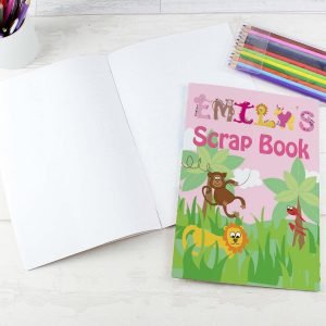Personalised Pink Animal Alphabet Scrap Book