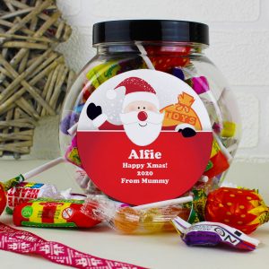 Personalised Santa Sweet Gift Jar