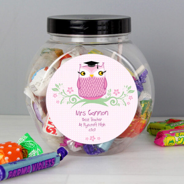 Personalised Mrs Teacher Sweet Gift Jar