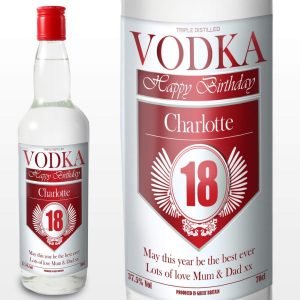 Personalised Cut Crystal & Vodka Gift Set
