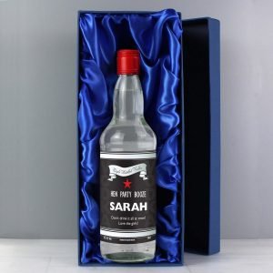 Personalised Classic Black & Silver Vodka with Gift Box
