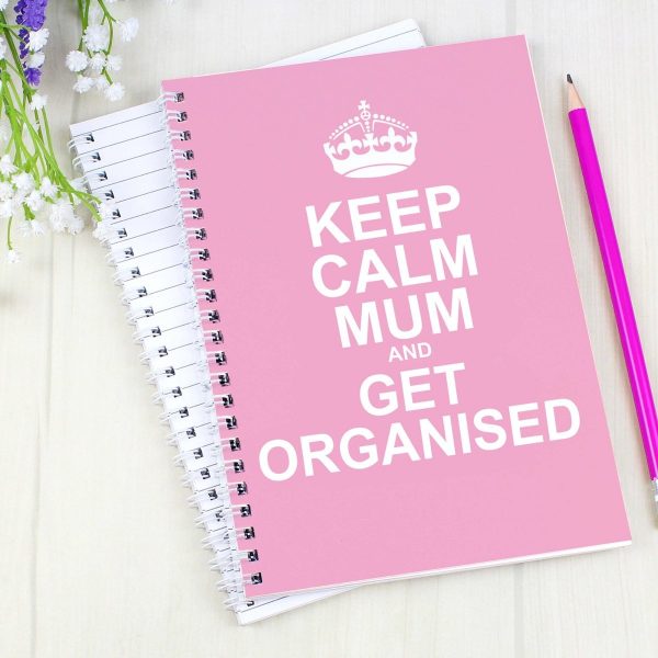 Personalised Keep Calm Pink A5 Notebook