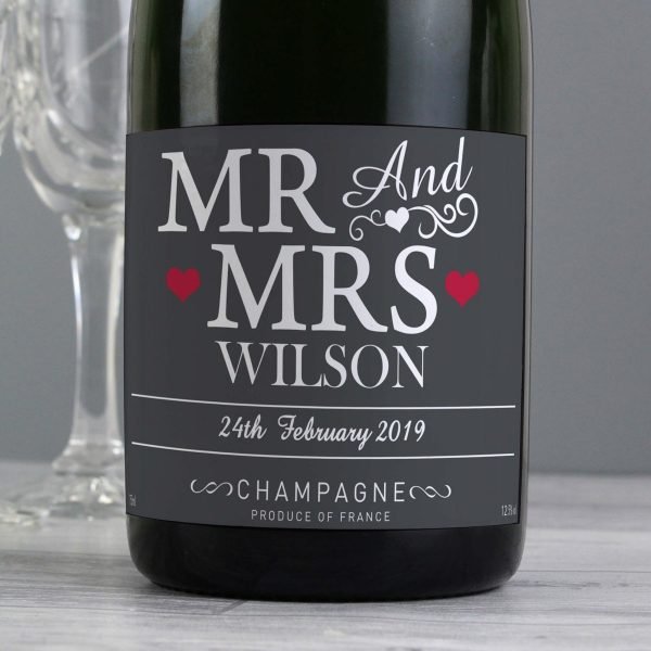 Personalised Mr & Mrs Champagne