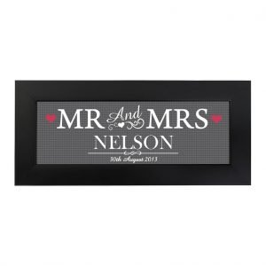 Personalised Mr & Mrs Print in Small Frame