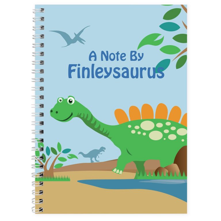 Personalised Dinosaur A5 Notebook