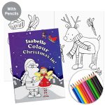 Personalised ‘It’s Christmas’ Fairy Colouring Book with Pencil Crayons