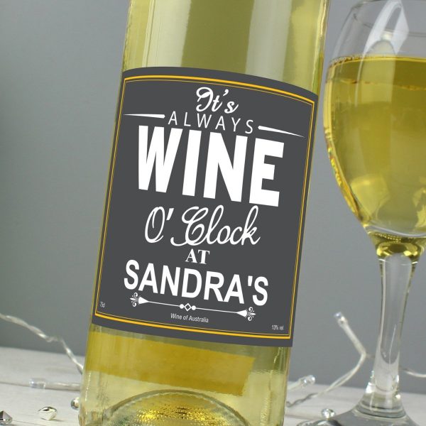 Personalised Wine O’Clock White Wine