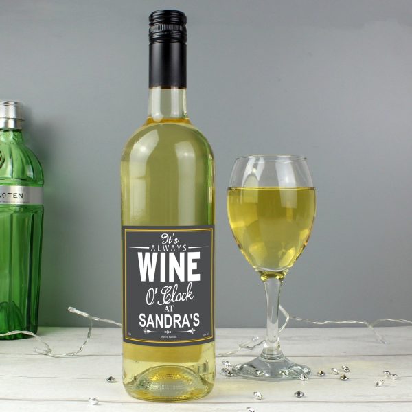 Personalised Wine O’Clock White Wine