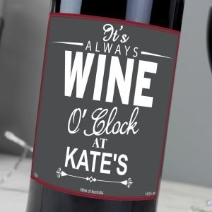 Personalised Wine O’clock Red Wine