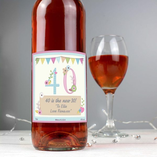 Personalised Birthday Craft Rose Wine