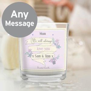 Personalised Garden Bloom Scented Jar Candle