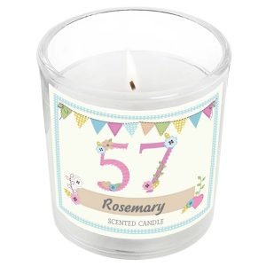 Personalised 40th Ruby Anniversary Pillar Candle