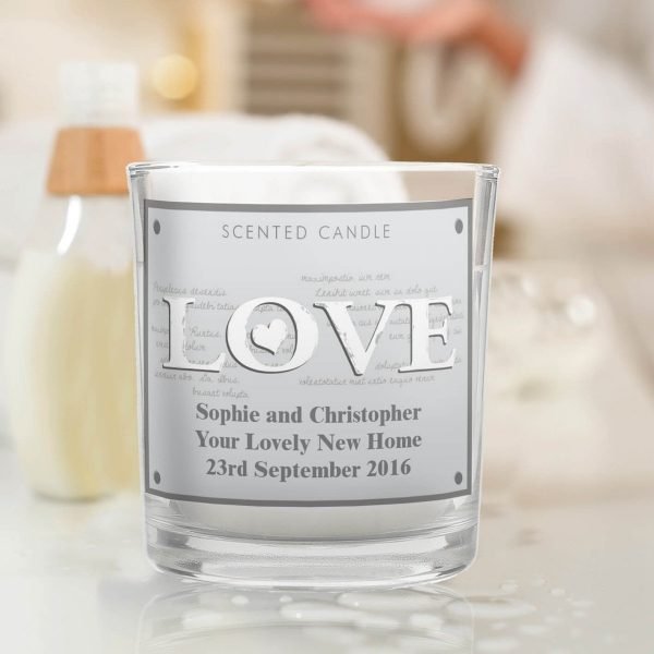 Personalised LOVE Scented Jar Candle