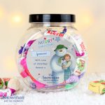 Personalised The Snowman and the Snowdog Blue Sweet Gift Jar
