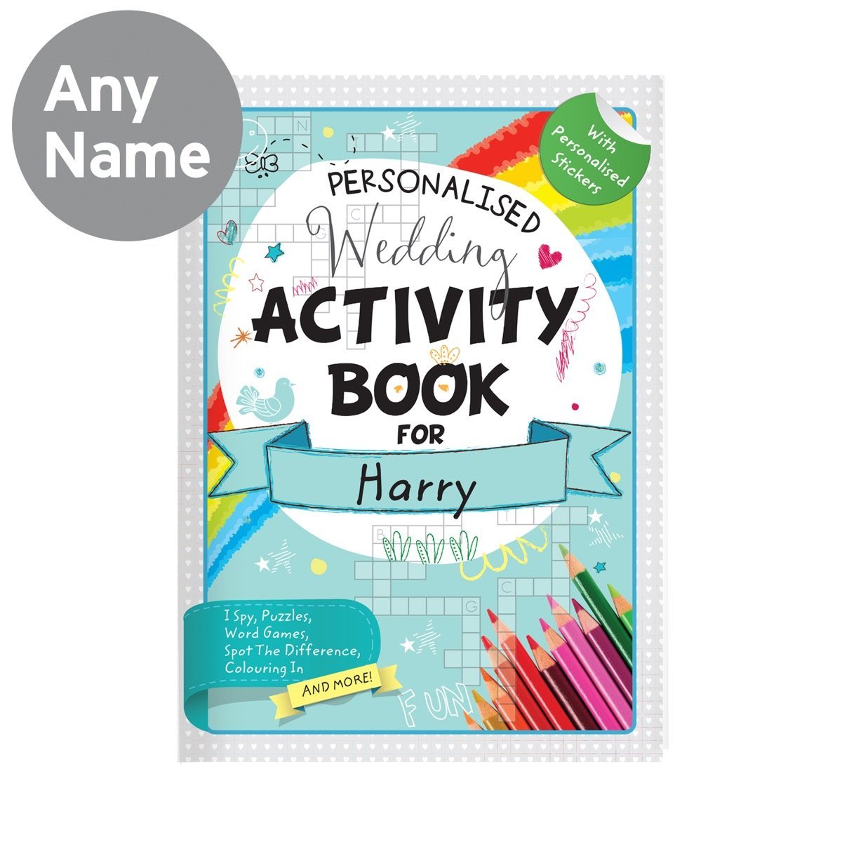 Personalised Wedding Activity Book with Stickers