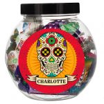 Personalised Sugar Skull Sweet Gift Jar