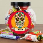 Personalised Sugar Skull Sweet Gift Jar