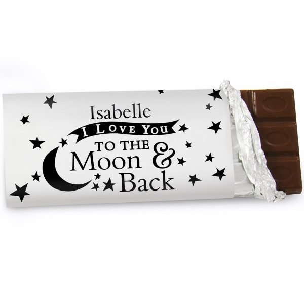 Personalised To the Moon and Back… Milk Chocolate Bar