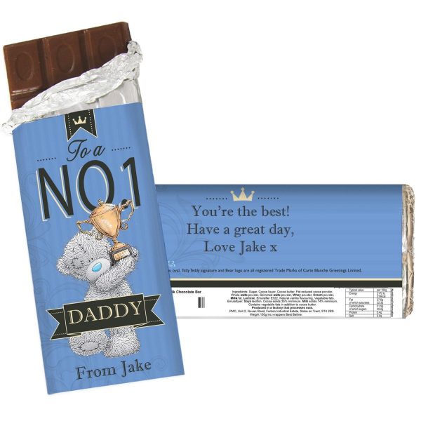 Personalised Me to You No 1 Milk Chocolate Bar For Him