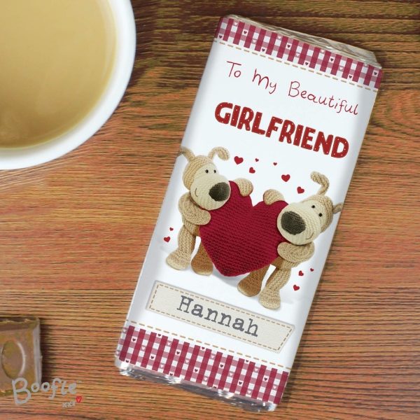 Personalised Boofle Shared Heart Milk Chocolate Bar