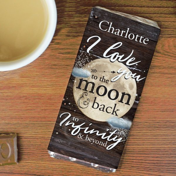Personalised To the Moon & Infinity… Milk Chocolate Bar