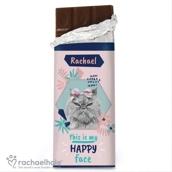Personalised Rachael Hale ‘Happy Face’ Cat Chocolate Bar