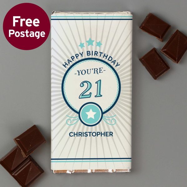 Personalised Birthday Milk Chocolate Bar