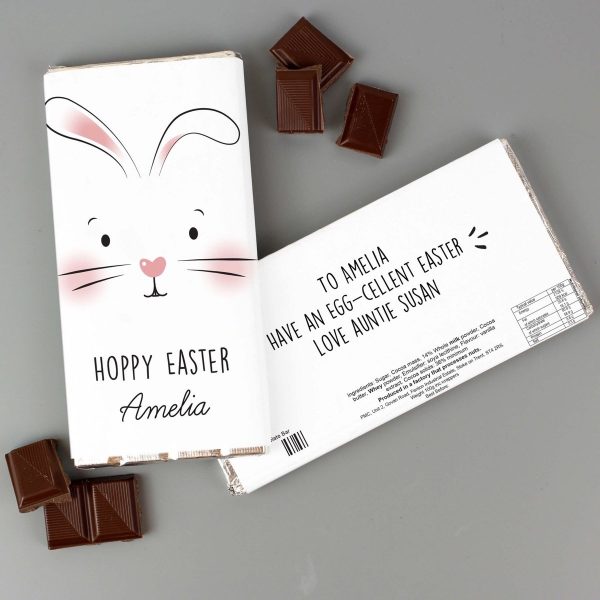 Personalised Bunny Features Milk Chocolate Bar