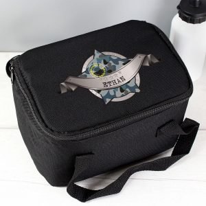 Personalised Army Camo Black Lunch Bag