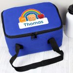Personalised Healthy Eating Blue Lunch Bag