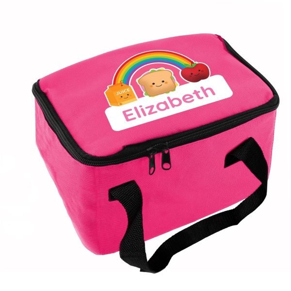 Personalised Healthy Eating Pink Lunch Bag