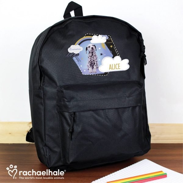 Personalised Rachael Hale Dalmatian Black Backpack