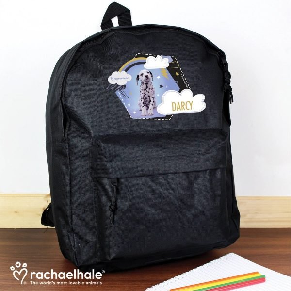 Personalised Rachael Hale Dalmatian Black Backpack