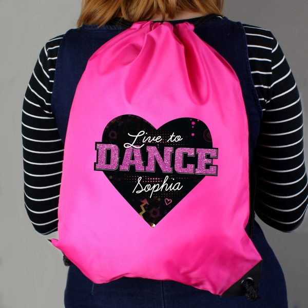 Personalised ‘Live to Dance’ Pink Kit Bag