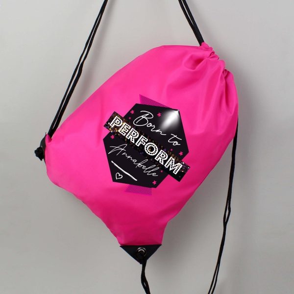 Personalised ‘Born to Perform’ Pink Kit Bag