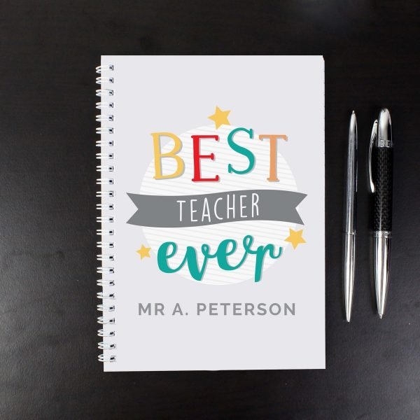 Personalised ‘Best Teacher Ever’ A5 Notebook