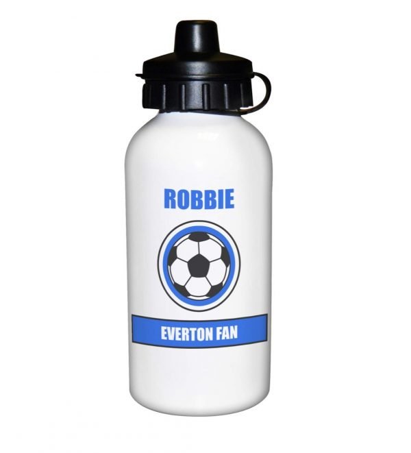 Personalised Dark Blue Football Fan Drinks Bottle