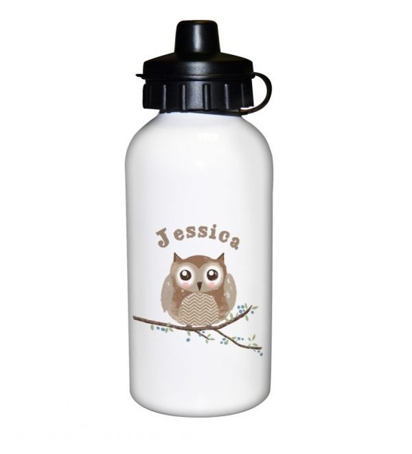 Personalised Woodland Owl Drinks Bottle