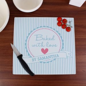 Personalised ‘Meals and Memories’ Round Chopping Board