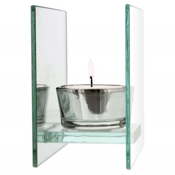 Personalised A Winter’s Night Mirrored Glass Tea Light Holder
