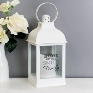 Personalised ‘Driving Home For Christmas’ Black Lantern