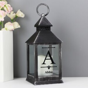 Personalised ‘Driving Home For Christmas’ Black Lantern