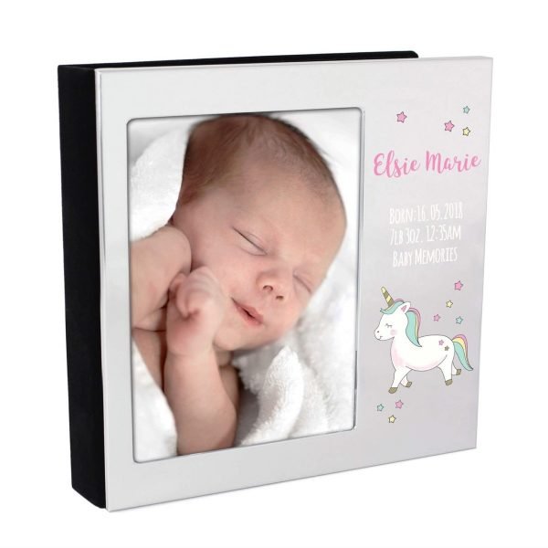Personalised Baby Unicorn 6×4 Photo Frame Album