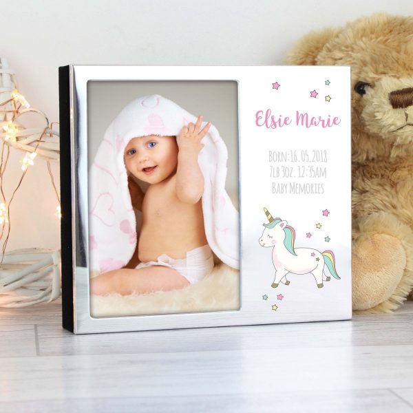 Personalised Baby Unicorn 6×4 Photo Frame Album