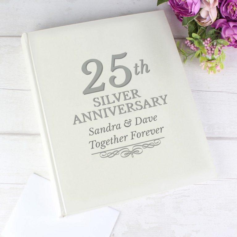 Personalised 25th Silver Anniversary Traditional Album