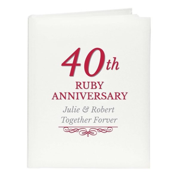 Personalised 40th Ruby Anniversary Traditional Album